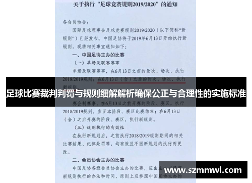 足球比赛裁判判罚与规则细解解析确保公正与合理性的实施标准
